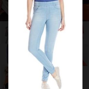Light blue denim leggings